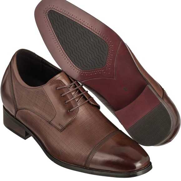 CALTO Men's Invisible Height Increasing Elevator Shoes - Premium Leather - Picture 3 of 14